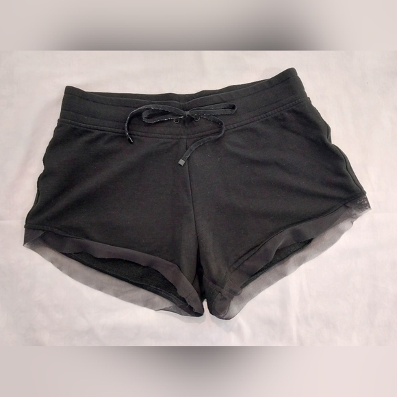 Victoria's Secret Pants - Victoria Sport Size XS Black Elastic Drawstring Waist Shorts Mesh Trim